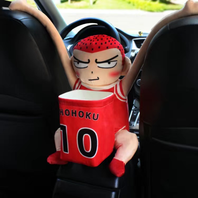 【Ready Stock】 2 In 1 Doraemon viva Waterproof Liner city Car Armrest Box Trash Can Tissue Storage Bag proton ls3H