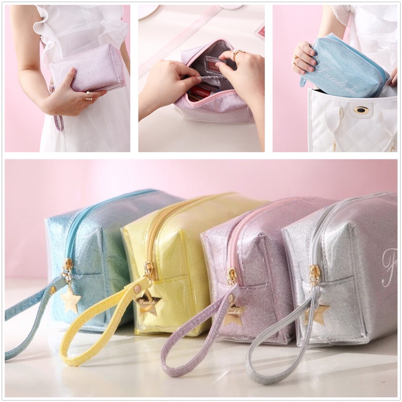 Túi Đựng Mỹ Phẩm Trong Suốt Tiện Lợi Cho Nữ