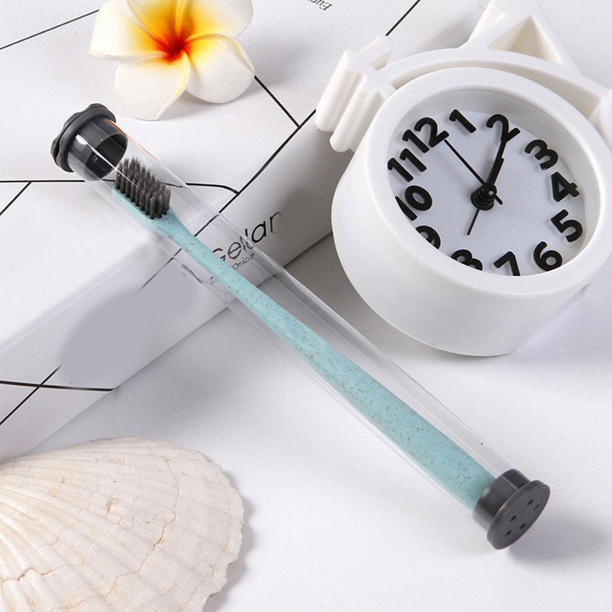 (Hàng Mới Về) Bàn Chải Đánh Răng Bằng Sợi Lúa Mạch Thân Thiện Với Môi Trường