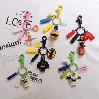Móc khoá lego hình Batman, hamburge, thỏ trắng và nhiều hình khác