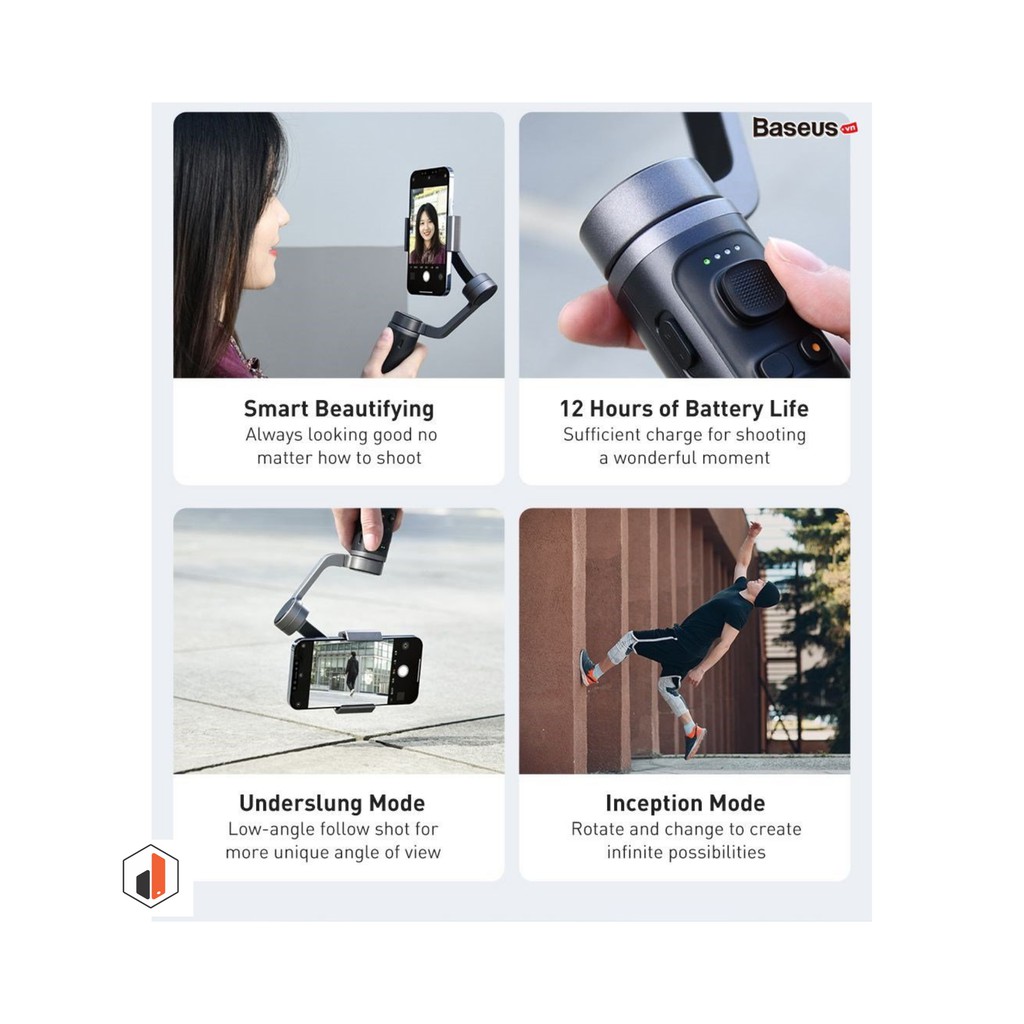 Gimbal Chống Rung Cho Điện Thoại- Baseus Control Smartphone - Thiết Kế Sang Chảnh Gọn Nhẹ | BigBuy360 - bigbuy360.vn