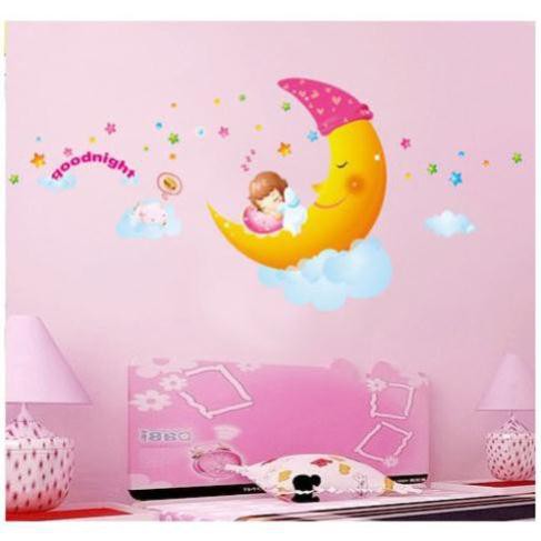 Tranh decal dán tường Goodnight - chúc bé ngủ ngon to nhất