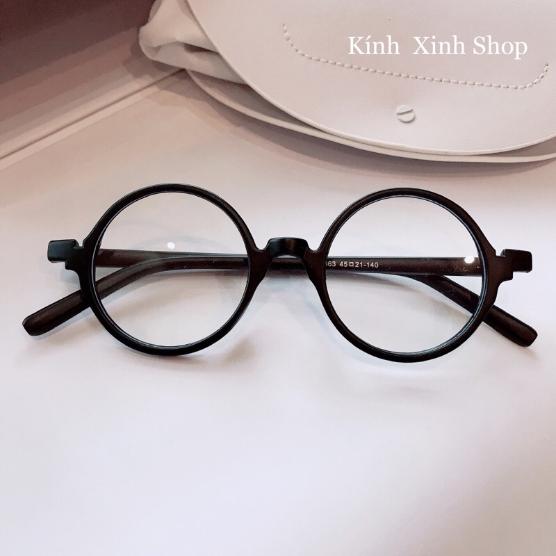 Kính Chống Ánh Sáng Xanh Mắt Tròn Nhỏ Phong Cách Nhật Bản