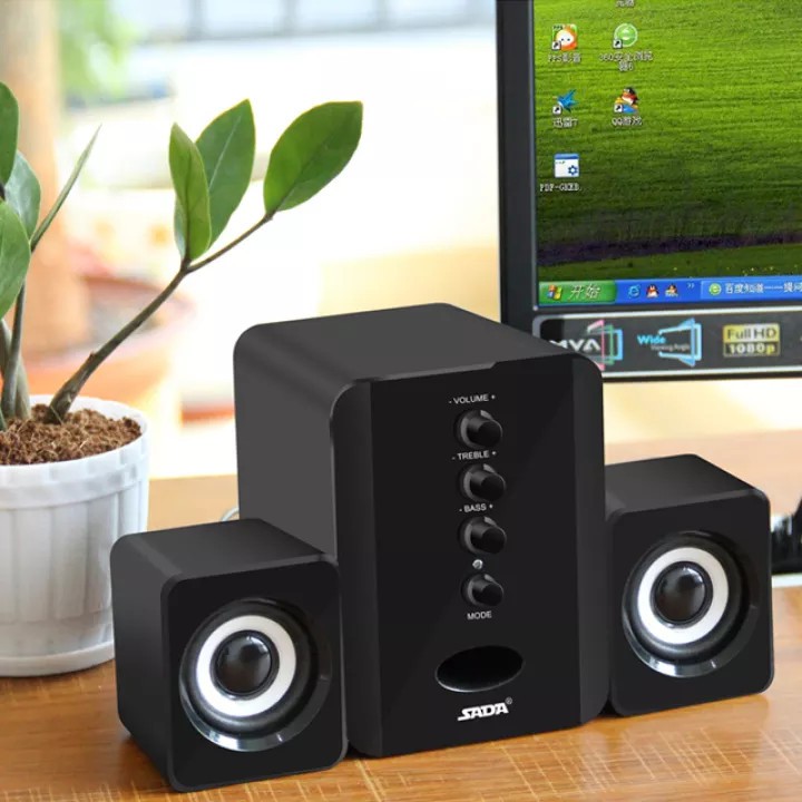 ☑️[Bảo Hành 1 Đổi 1]-Bộ 3 Loa Vi Tính PC Cao Cấp-Bộ Loa Máy Tính USB SADA D202-Bass Hay