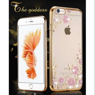 Ốp kavaro hoa nhí đính đá viền màu IPhone 6 Plus/ 6S plus - Sang choảnh