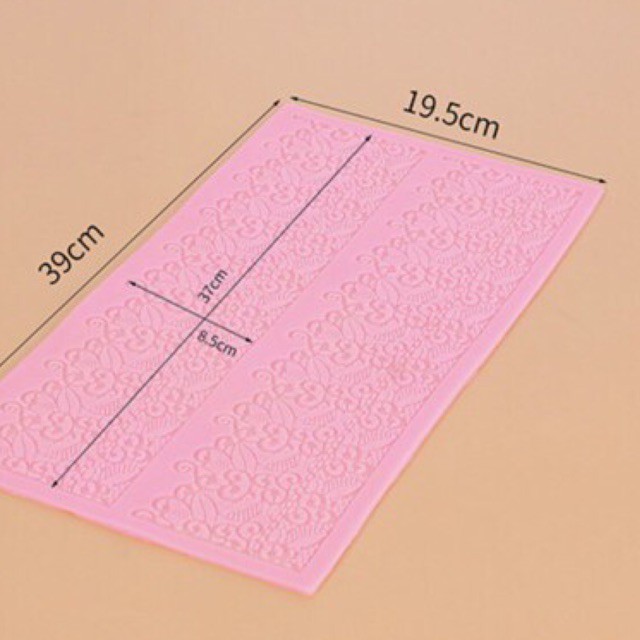 Tấm ren silicon size to 39x19,5 đường làm trung thu hiện đại,fondant