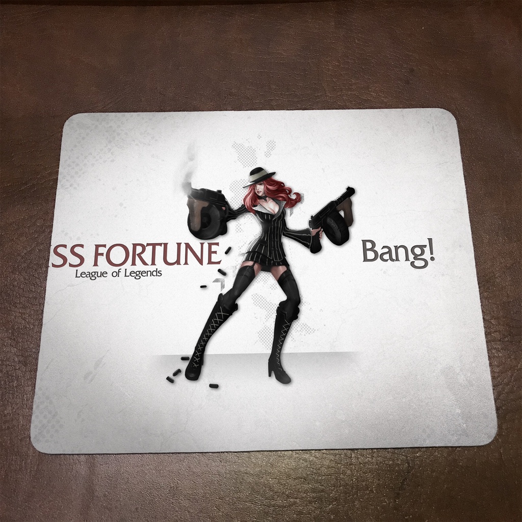 Lót chuột máy tính League of Legends MISS FORTUNE - Mẫu 1 Mousepad cao su êm ái, nhận in theo yêu cầu