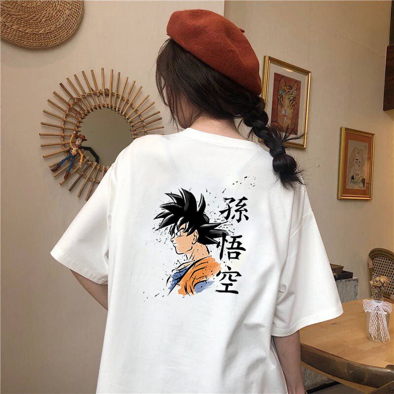 Áo thun tay lỡ nữ form rộng goku cá tính form rộng vải dày mịn 2020T1813