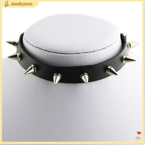 Vòng cổ choker giả da đính đinh tán thời trang cá tính dành cho cả nam và nữ