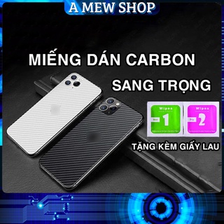 [SIÊU RẺ] Dán Lưng Điện Thoại Cacbon/Carbon Chống Vân Tay - Bảo vệ điện thoại 6/6plus/6s/6splus/7/7plus/8/8plus/ppf/xs/x