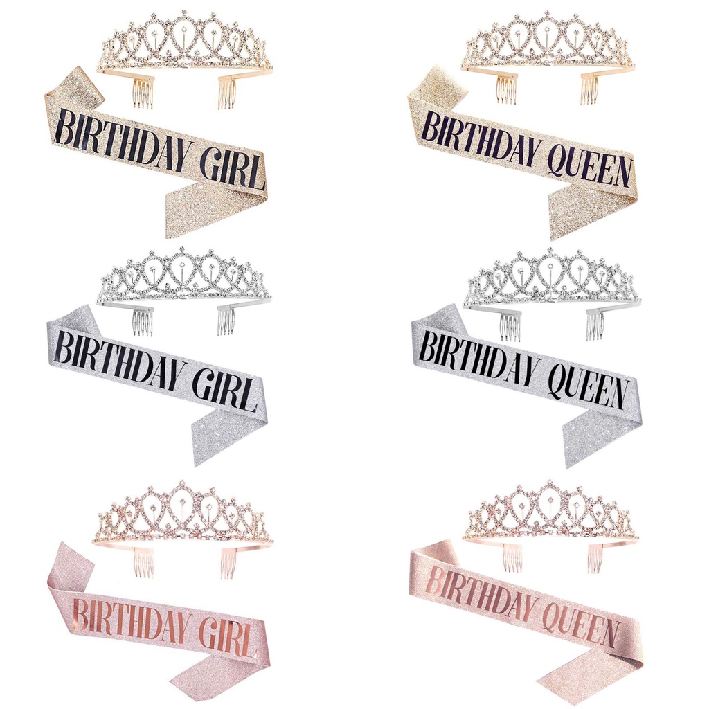 PINEVN Set 2 Vương Miện Đính Đá Thời Trang Cho Nữ