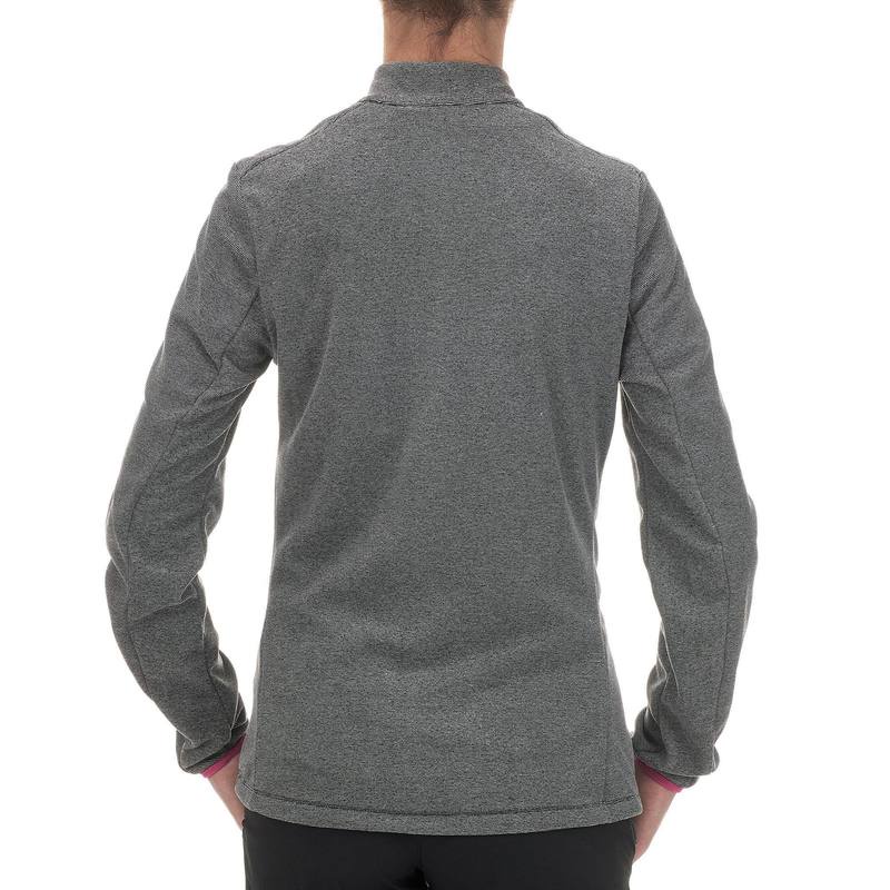 Áo nỉ leo núi vùng cao Decathlon Quechua mh100 cho nữ - sọc xám