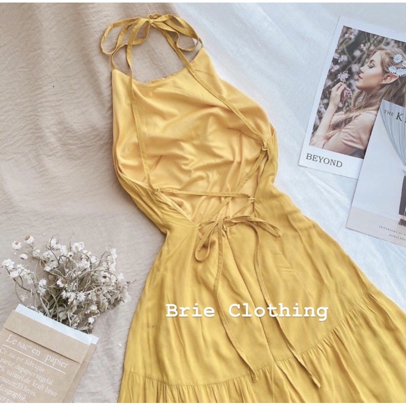 ĐẦM MAXI VÀNG ĐAN LƯNG | BigBuy360 - bigbuy360.vn