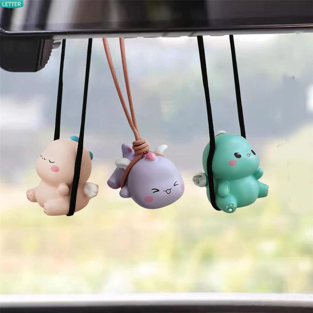 Phụ Kiện Trang Trí Xe Hơi Hình Khủng Long Dễ Thương Bắt Mắt