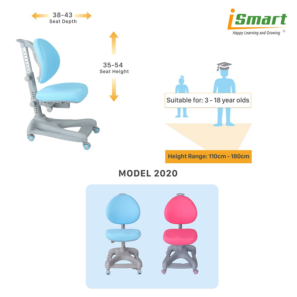 Ghế chống gù iSmart C5AF cao cấp tặng vỏ bọc ghế đi cùng | BigBuy360 - bigbuy360.vn