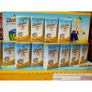 Lốc 4 hộp sữa dinh dưỡng pha sẵn Abbott Grow Gold vani hộp 110ml