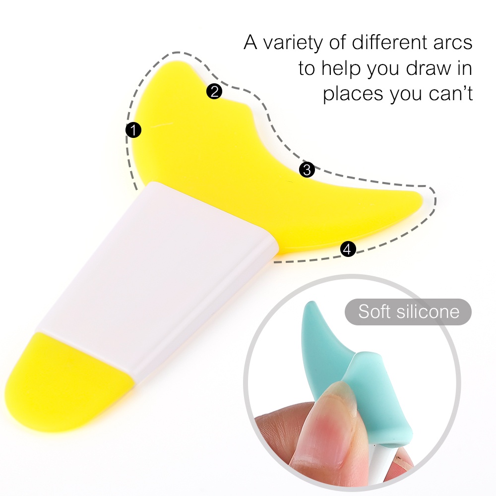 1 Dụng Cụ Hỗ Trợ Trang Điểm Mắt / Mascara Đa Năng Ngăn Chặn Mi Mắt Bằng Silicone Tiện Lợi