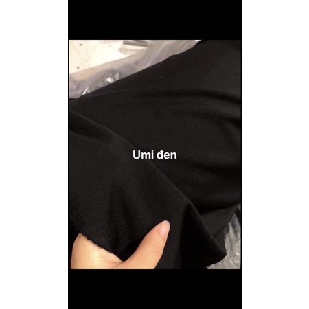 Thun umi đen co giãn 4c chất dày lên quần, váy…..