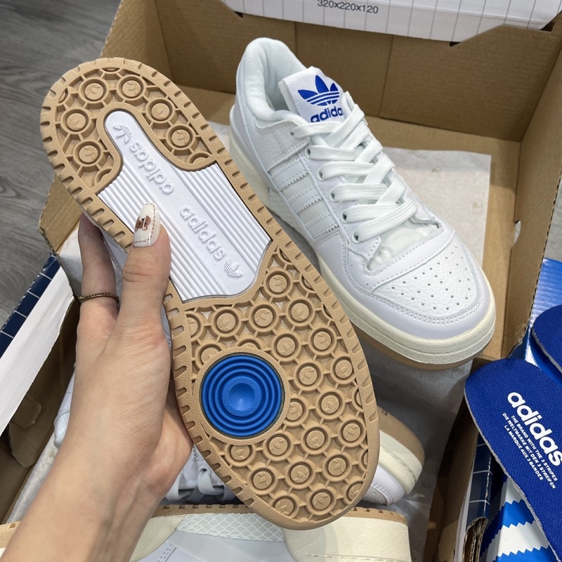 | CÓ SẴN- ẢNH THẬT| Giày thể thao adidas forum trắng logo xanh bản đẹp mẫu mới 2022 full box - bill giấy gói tặng tất