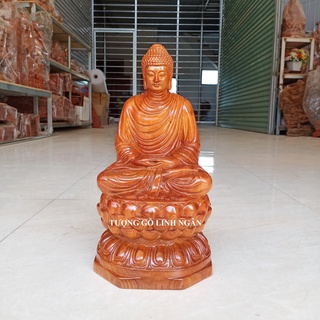 Tượng phật thích ca bằng gỗ hương cao 30 cm