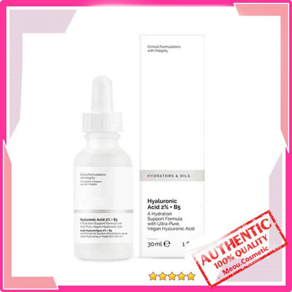  [RẺ NHẤT] Serum giữ ẩm, phục hồi da Hyaluronic Acid 2% + B5 THE ORDINARY