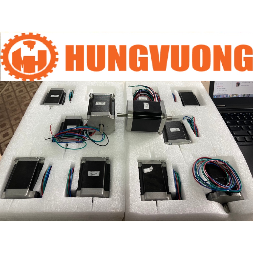 Động cơ bước 2 đầu trục 1.8Nm 57HS76B4D8