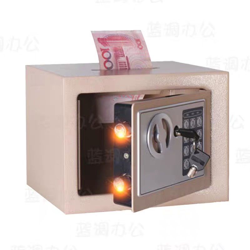 SIZE 17E -  KÉT SẮT MINI CHỐNG CHÁY, KHOÁ ĐIỆN TỬ, CÓ KHE ĐÚT TIỀN