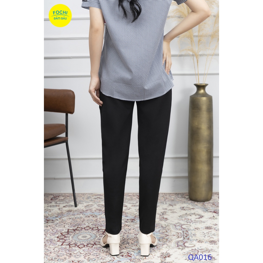 Quần Bầu Công Sở Baggy Chất Umi Hàn Cao Cấp FOCHI, Có Chun Rút Điều Chỉnh Bụng, Co Gian 4 Chiều Thoáng Mát QA016