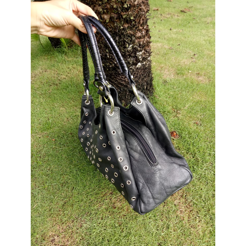 Túi đeo vai Da thật hiệu Barneys New York Second-hand - Đồ Si Bon