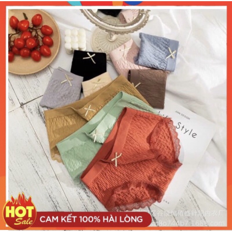 ‼️[FREESHIP]‼️ Quần lót nữ cotton nhăn viền ren nâng mông kháng khuẩn về sll ❤️❤️