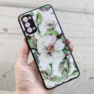 Ốp Lưng Oppo Reno 4 cẩm thạch in hình lưng cứng viền dẻo siêu đẹp