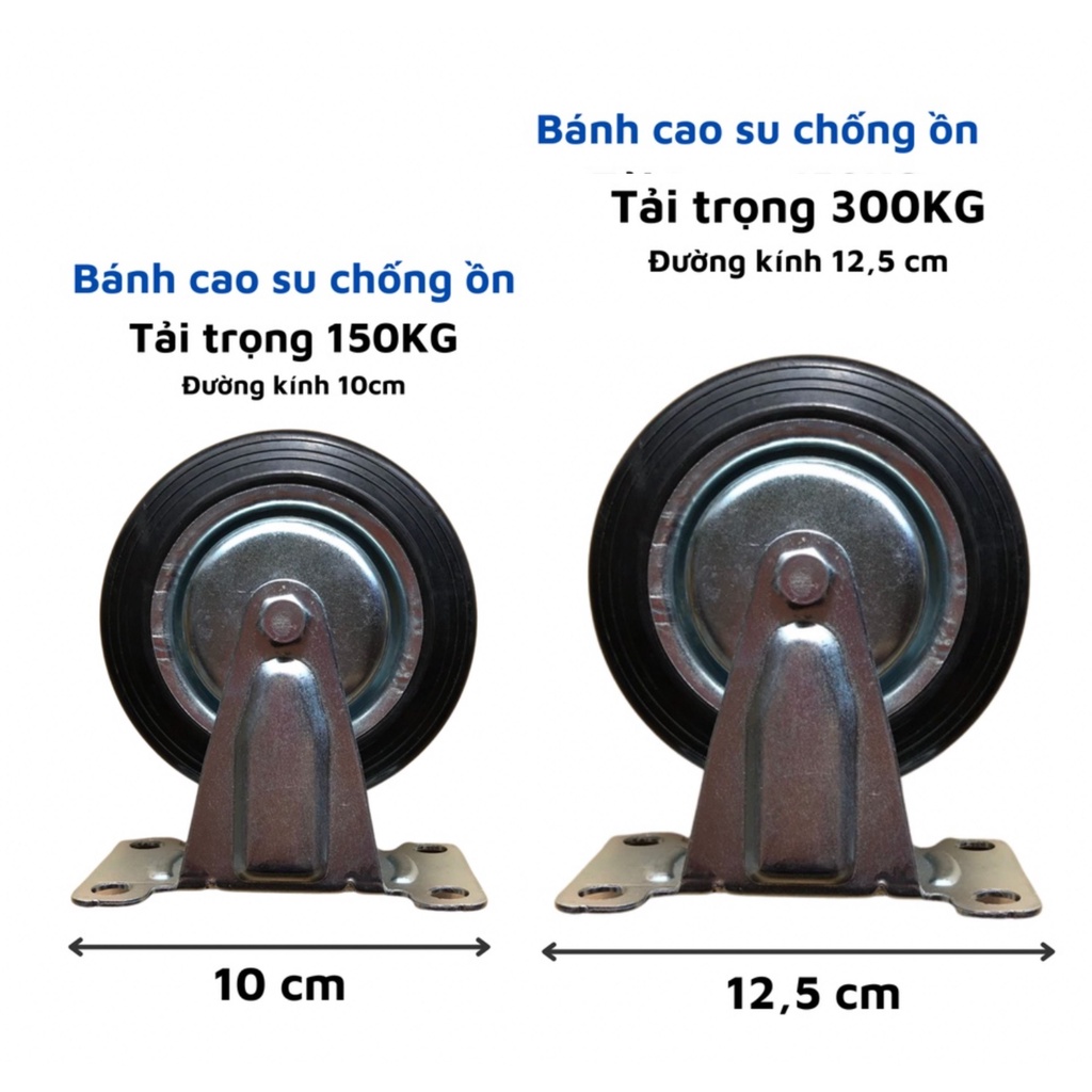 Bánh Xe Đẩy Hàng, Bánh Cao Su TOSHIDO, Bánh xe đẩy hàng Xoay 360°