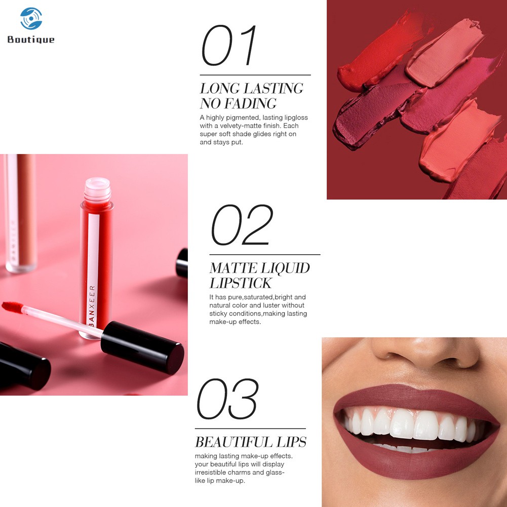 (Hàng Mới Về) Son Môi Dạng Lỏng Chống Thấm Nước Màu Sắc Thời Trang | BigBuy360 - bigbuy360.vn