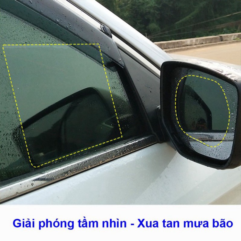 Bộ 2 miếng dán gương ô tô chống bám nước