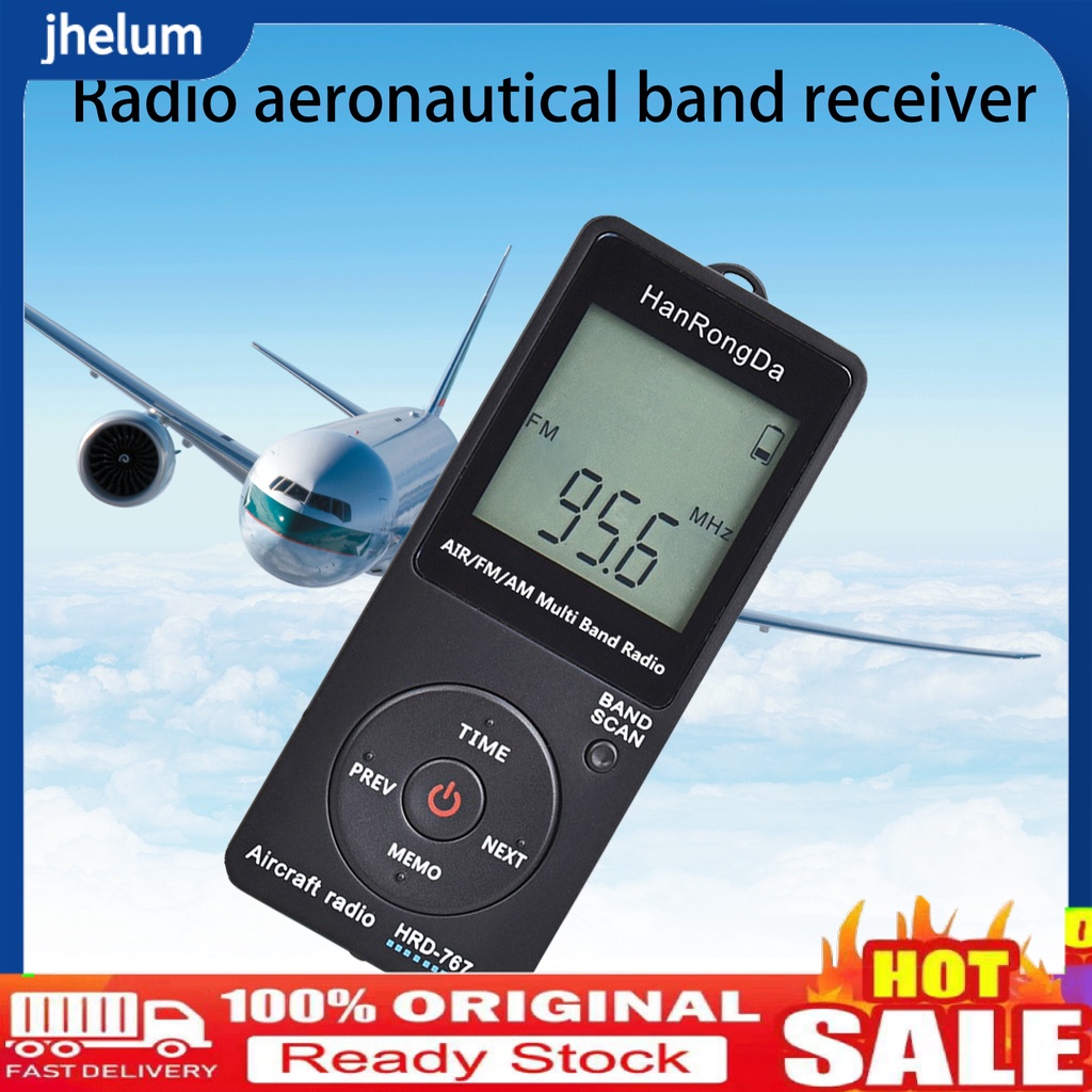 Radio Kỹ Thuật Số Mini HRD-767 Màn Hình LCD Kèm Tai Nghe FM/AM/AIR Mang Đi Du Lịch