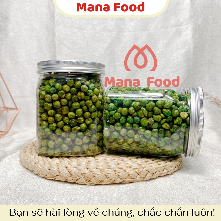 [Hũ vuông] 300G Đậu Hà Lan Tỏi Ớt Mana Food | đậu hà lan, hạt dinh dưỡng cay giòn thích mê