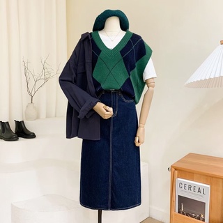 Áo gile len nữ quả trám oversize LICA_ A02