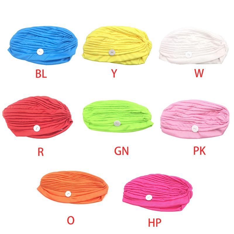 Mũ Trùm Đầu Bandana Màu Trơn Dạ Quang Nút Thắt Nơ Kèm Giá Đỡ Mặt Chống Nhìn Trộm Kiểu Thể Thao Cho Nữ