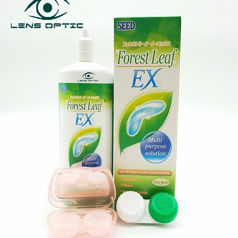 Nước ngâm kính áp tròng Forest Leaf EX 360 ml, nước rửa lens cho mắt khô và nhạy cảm- Lens Optic