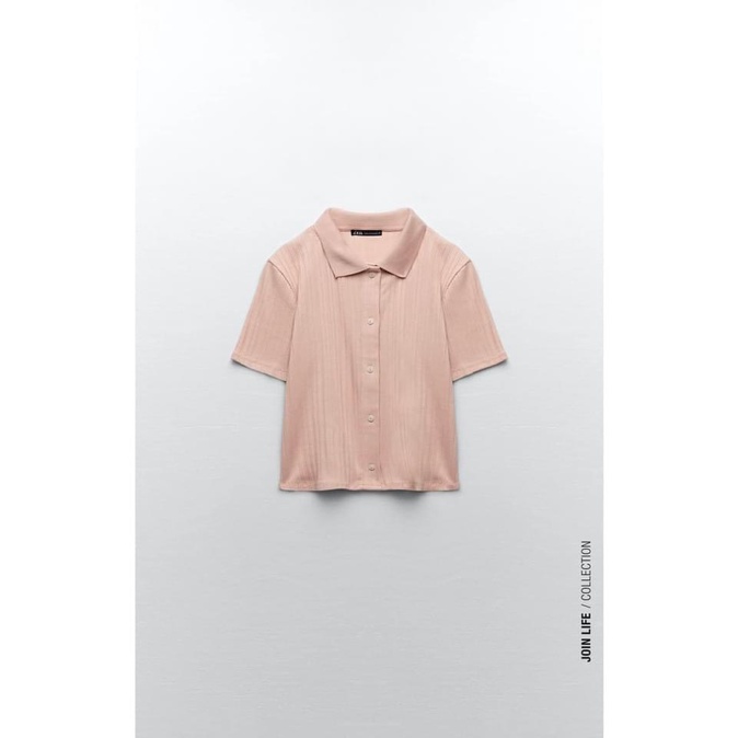 Áo polo nữ croptop form rộng tay ngắn hàn quốc giá rẻ PL01