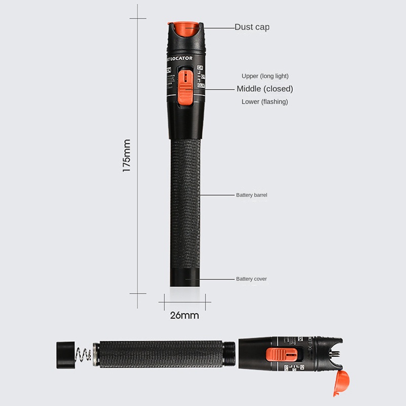 Bút Kiểm Tra Lỗi Đèn Sợi Quang LC / FC / SC / ST 10MW