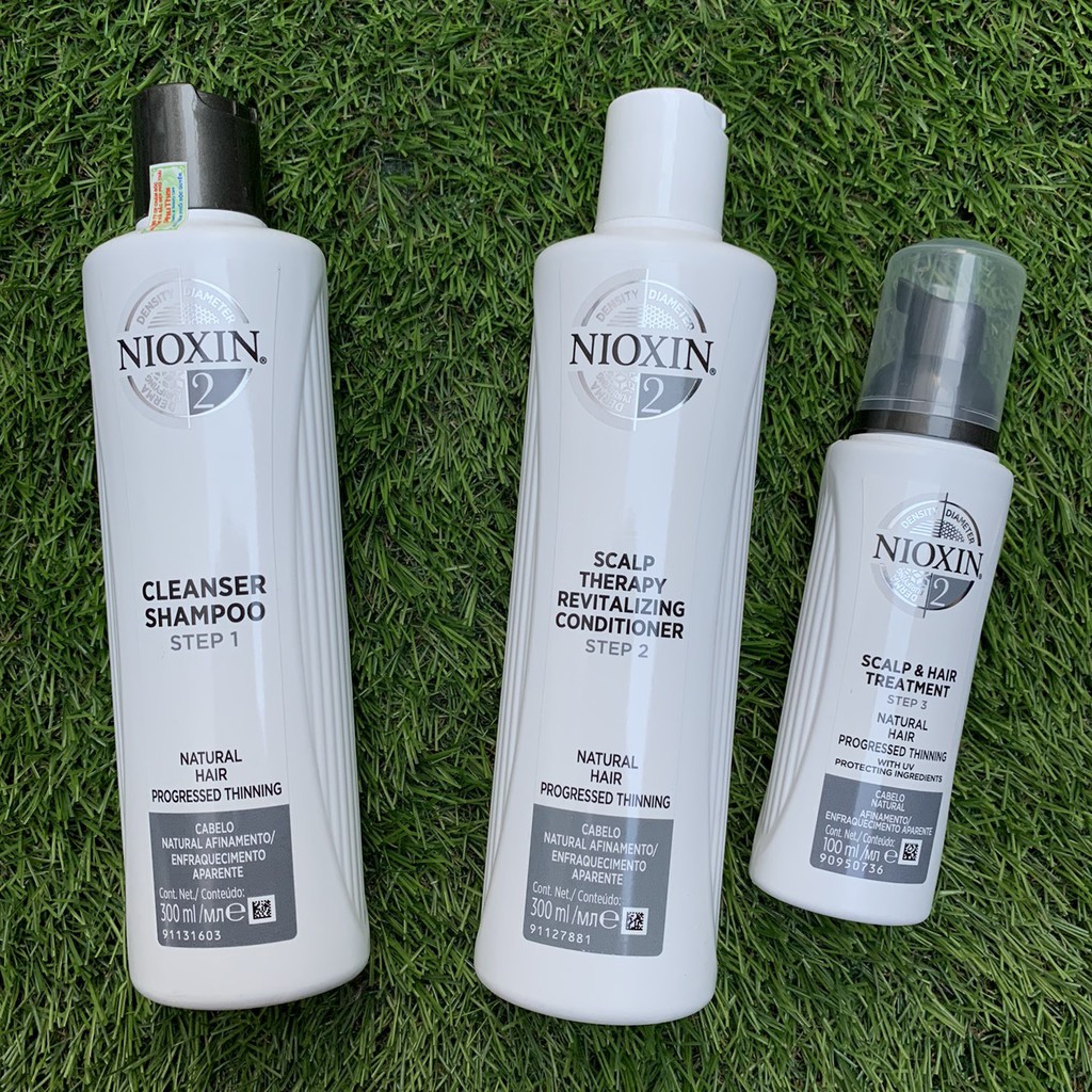 Bộ KIT dầu gội xả và tinh dầu Nioxin chống rụng tóc System 2 300ml 2019 ( Natural Hair)