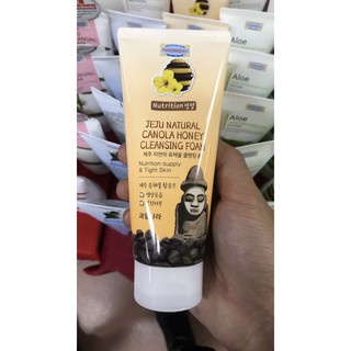Sữa rửa mặt mật ong dưỡng ẩm da mịn màng và trắng hồng, phòng tránh và ngăn ngụn Welcos CANOLA HONEY cleansing foam 120g