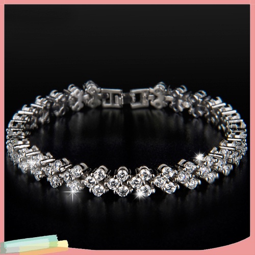 Vòng Đeo Tay Đính Đá Lấp Lánh Thanh Lịch Dành Cho Nữ