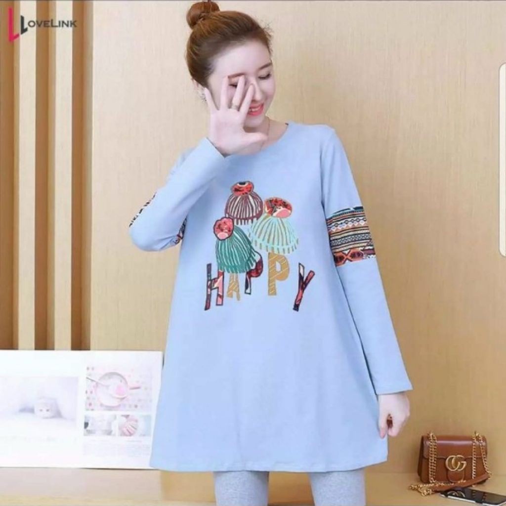 Áo bầu thời trang thiết kế dài tay M195 chất cotton cao cấp freesize từ 45 đến 70kg