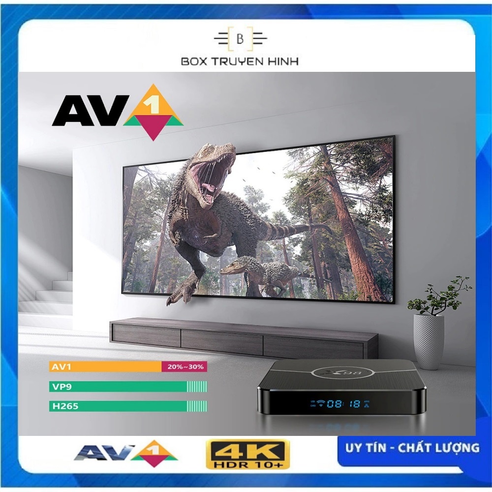Android TV Box X98 Plus - Amlogic S905W2, 4GB Ram, 32GB bộ nhớ trong, Android TV 11, Dual Wifi, Bluetooth 5.0 AV1 HDR10+