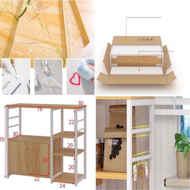 👉🆘FREESHIP👌 KỆ BẾP - KỆ ĐỂ LÒ VI SÓNG 4 NGĂN KÈM NGĂN KÉO | BigBuy360 - bigbuy360.vn