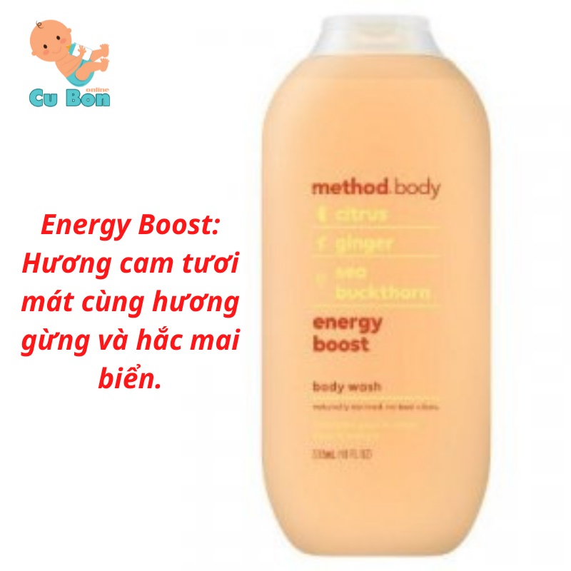 Sữa tắm nước hoa trắng trắng da Method Body Úc 535ml dưỡng ẩm tự nhiên mang lại cảm giác thoải mái khi sử dụng đủ loại