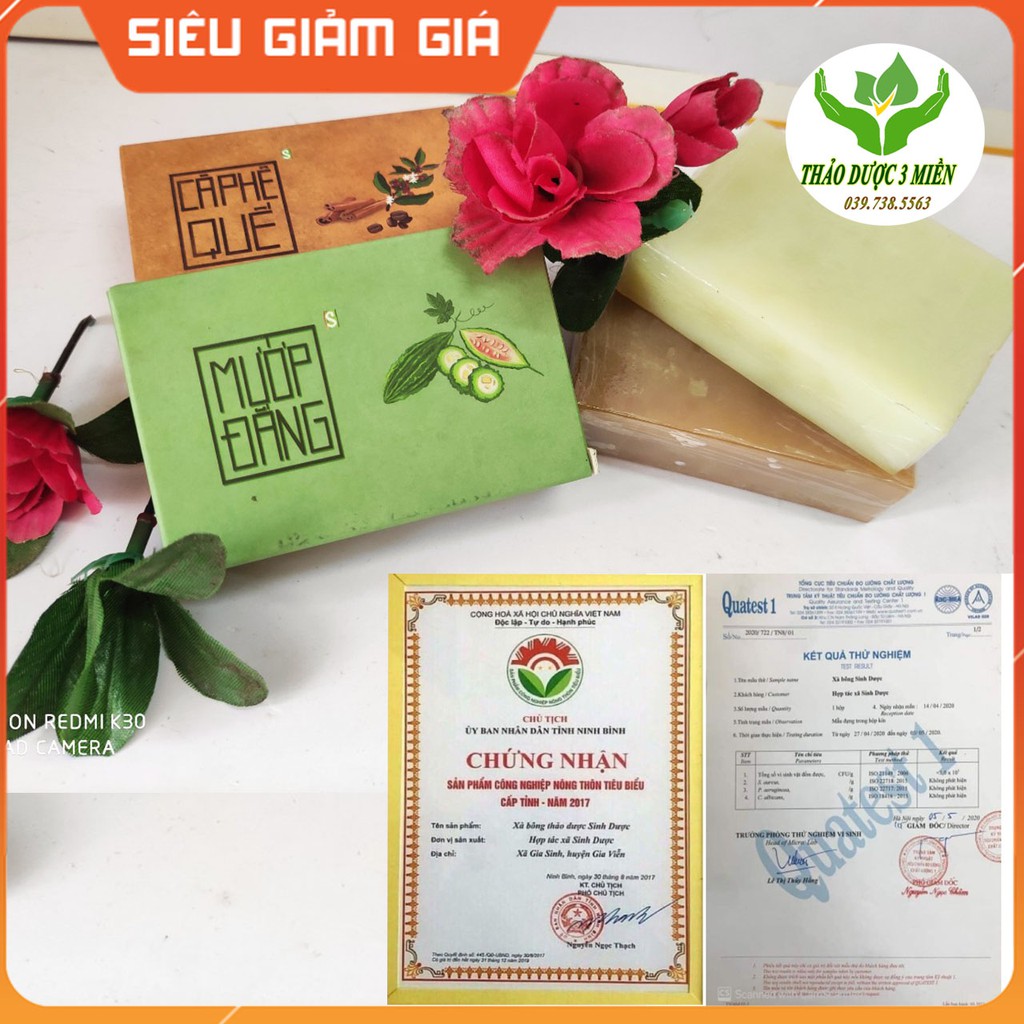 Xà Phòng Xà bông Mướp Đắng organic sạch mát da, sát khuẩn, ngừa mụn lưng, rôm sảy mề đay dạng sáp 100gr hàng chính hãng | BigBuy360 - bigbuy360.vn