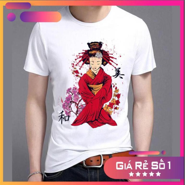 Áo thun nam nữ geisha Nhật Bản 5